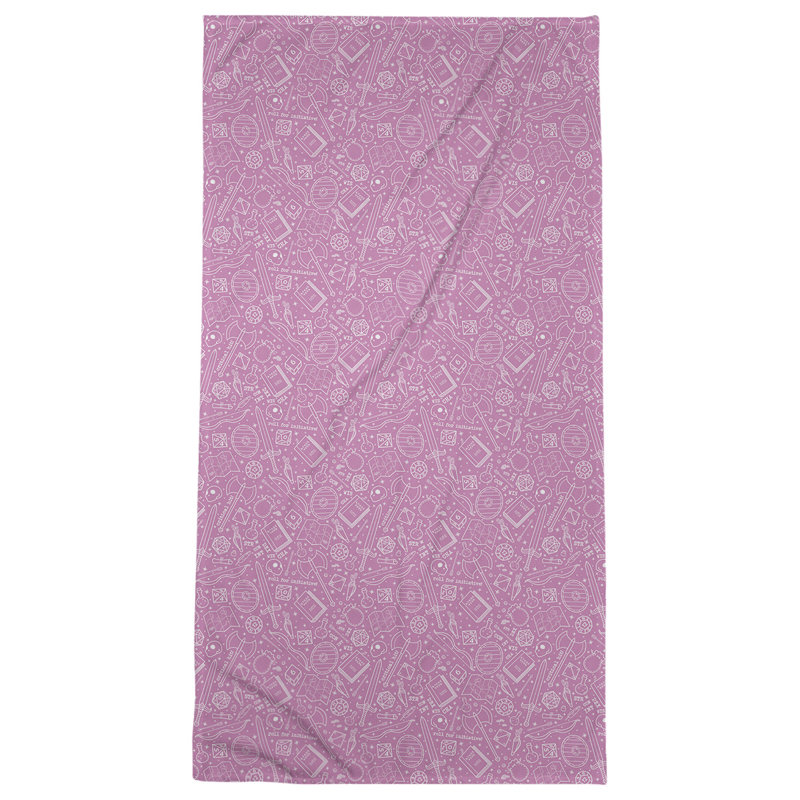 Katelyn Elizabeth Beach Towel, Pink/White