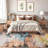 Large Area Rugs 9x12 Abstract Art-Inspired Indoor Rug, Distressed Oil Painting Pattern Low Pile Area Mat with Soft Surface Foldable, Easy to Clean & Stain Resistant, Machine Washable for Living Room-2123640008