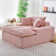 51 - Inch Comfortable Harbor Luxury Single Sofa: Two Pillows And One Backrest,pink