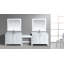 Ensemble de meuble-lavabo de salle de bain double 126 po avec miroir Carrasquillo-1061723096