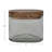 Hand-Blown Glass Jar With Natural Mango Wood Lid-1622949019