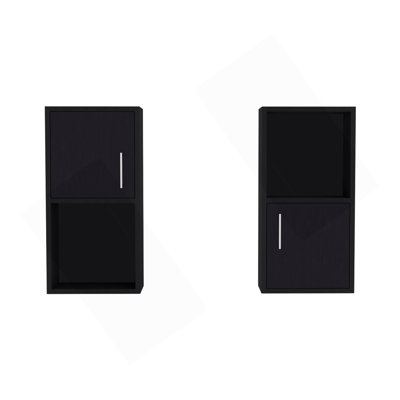 Armoire à pharmacie murale avec rangement ouvert et fermé 2 pièces Oba