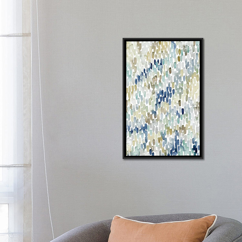 «River Wavelet I» par Grace Popp - reproduction d'art, Pas de tapis, H 26 po x l 18 po x 1,5 po, Toile avec cadre noir