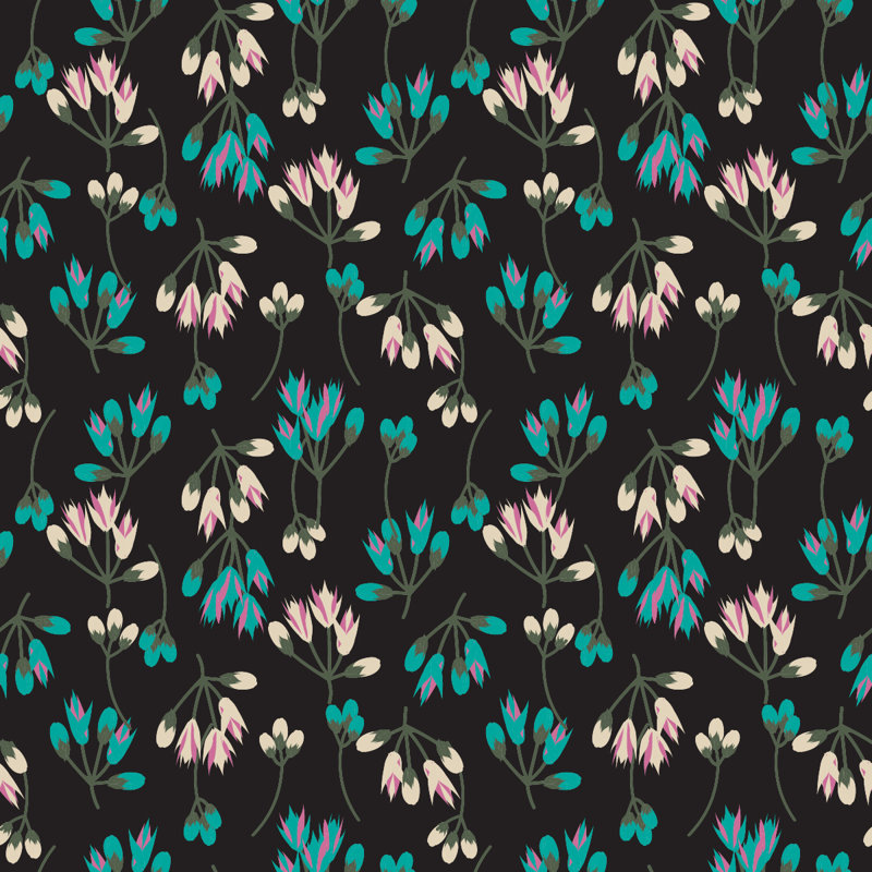 Floral Tile, 2.08' W x 10.42' L