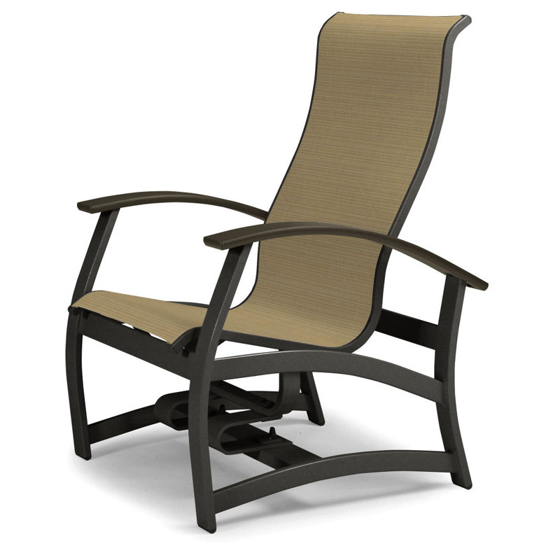 Askar Swivel Powder Coated Aluminum Outdoor Lounge Chair, Atlantis Royal Blue Sunbrella®, Textured Graphite, Beachwood P40