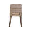 Chaise de salle à manger moderne en bois de rotin gris moderne et brun naturel