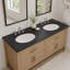 Comptoir gris 49 po et lavabo ovale double 49 po-134637931