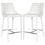 Tabouret de comptoir en similicuir de style moderne avec structure en fer chromé Bohy-1586220917