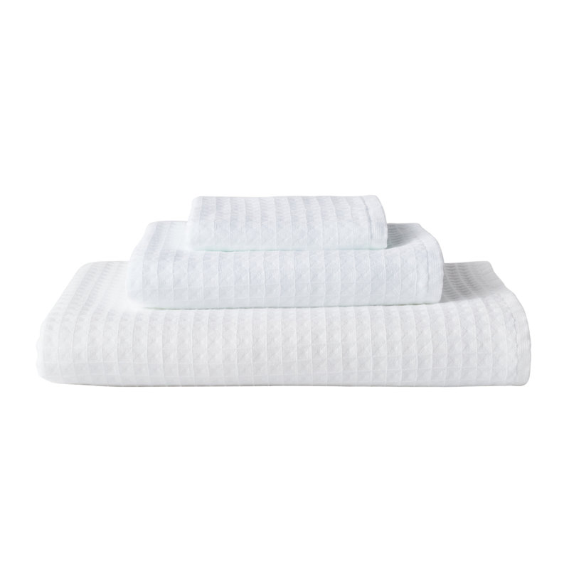 Waffle Twist Waffle Washcloth, White