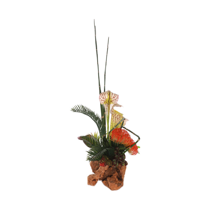 Faux Floral Arrangement in Pot