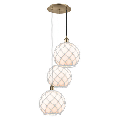 Ballston - Alyne - 3 Light 17" Cord Hung Multi Pendant