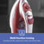 GEEPAS Steam Iron | Clothes Dry & Steam Press | 30s Fast Heat-Up, Vertical Steaming | Nonstick Soleplate, Adjustable Temperature | 120ml Water Tank with 0.5g/Steam Output | 2 Year Warranty 1800W-93692056