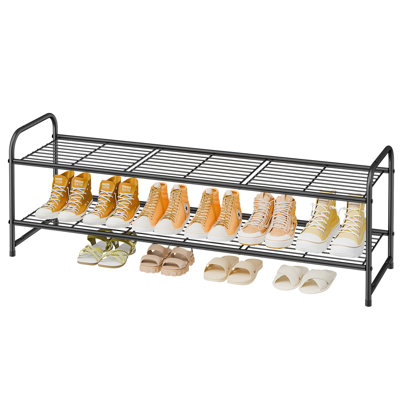 Ultra Long 2-Tier Stackable Wire Shoe Rack