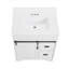 Meuble-lavabo 30 po avec lavabo simple, meuble-lavabo sous-comptoir Farmhouse avec portes de grange coulissantes et 2 tiroirs, meuble-lavabo autoportant, blanc