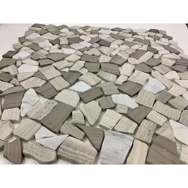 Carreau de mosaïque de mur et de plancher en bois de taille aléatoire Wood Age