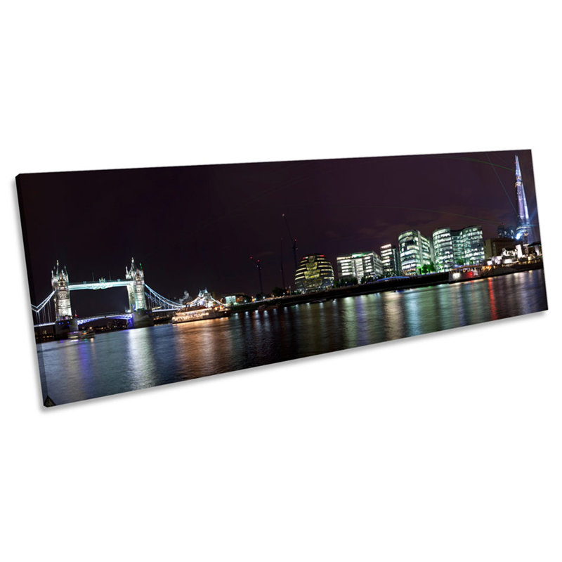The Shard London City Landmark - Wrapped Canvas Panoramic Print, 30.48cm H x 91.44cm W x 2cm D