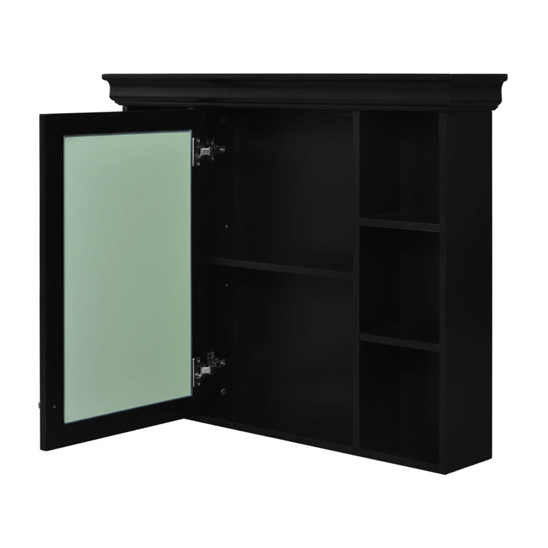 36'' Bathroom Vanity With Medicine Cabinet, Black