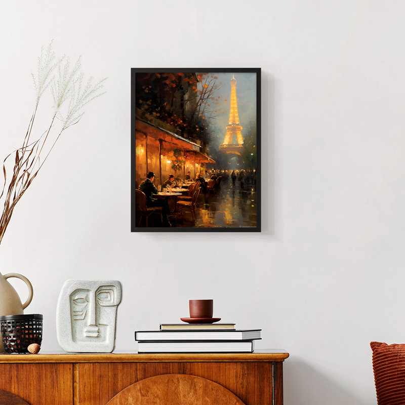 Paysages de la série Cccxxvii - reproduction encadrée de qualité supérieure - prête à être accrochée - aucun clou requis