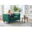 Causeuse Chesterfield avec capitonnage à boutons et structure en bois massif-87199563