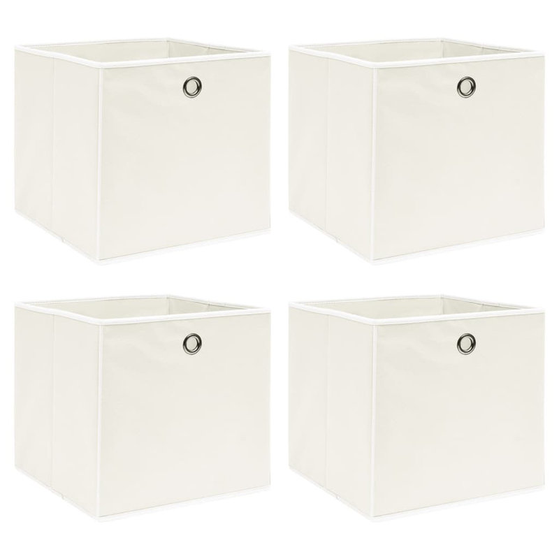 Rebrilliant Fabric Decorative Bin, White