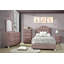 Table de chevet 2 tiroirs Humphery - rose / blanc