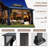 Aluminum Patio Gazebo - Galvanized Steel Hardtop Gazebo with Curtains & Netting-108467014