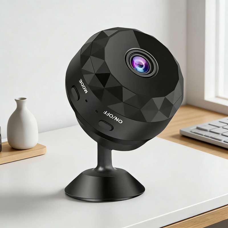 Caméra dôme pour animal de compagnie HD WiFi 1 080 P, noir