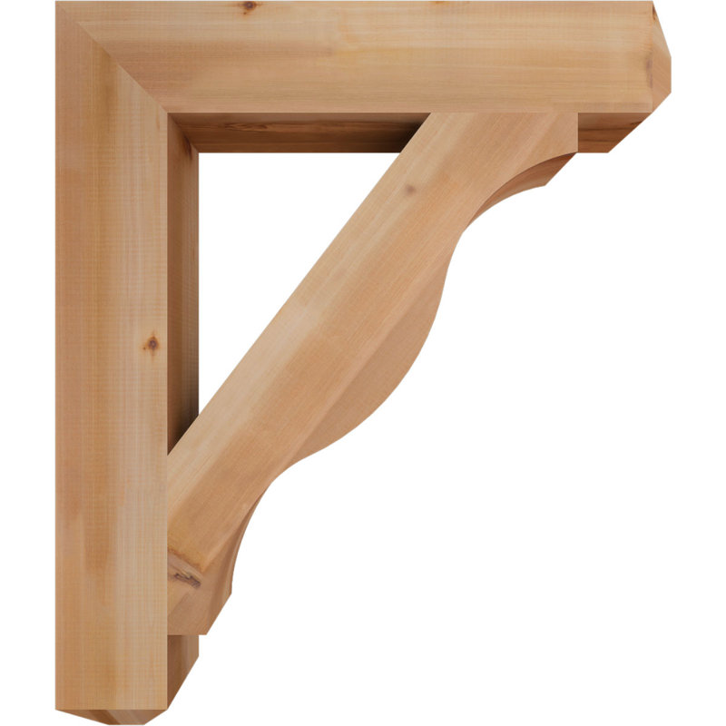 Support lisse Funston Craftsman, Cèdre rouge, H 40 po x l 5,5 po x P 34 po