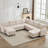 Lyles 107.3" Sectional Sofa With Armrest Black Legs And Moveable Ottoman Seater For 9-109867533