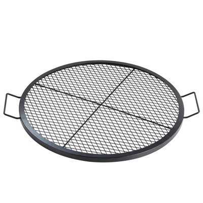Barbecue rond 30 pouces, grille en acier robuste pour barbecue, portatif pour le camping, grande capacité 8, chauffant jusqu'à 572 30 pouces, avec fil en X, barbecue extérieur et structure appropriés