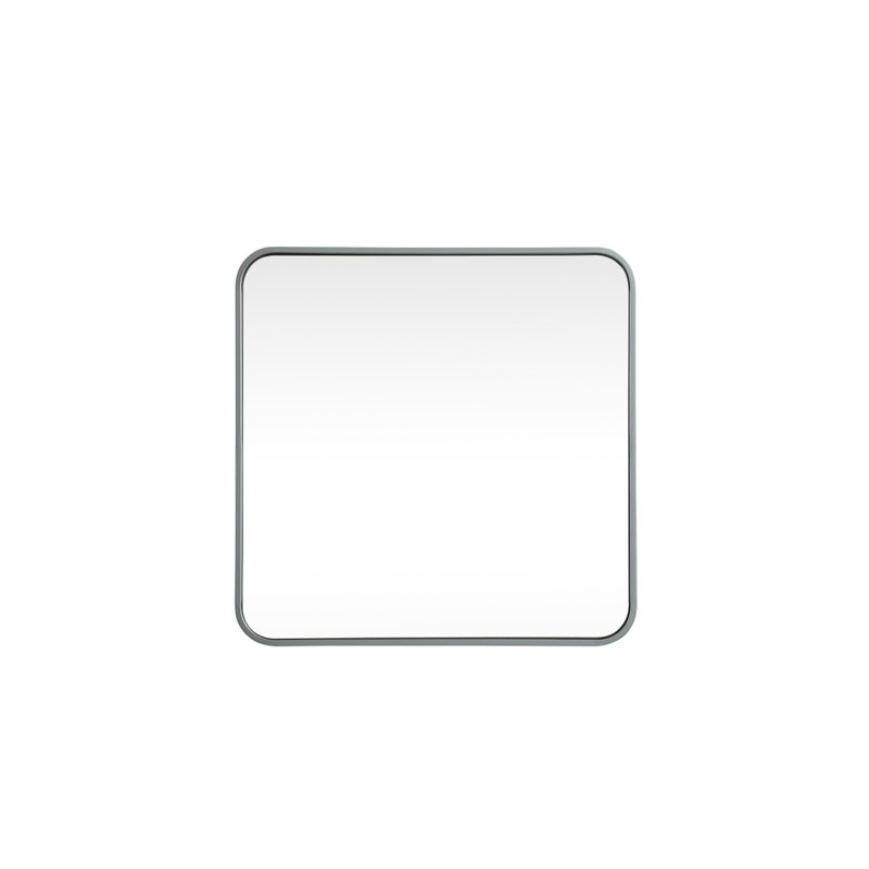 Miroir mural Marengo, Argent, 24 po x 24 po 