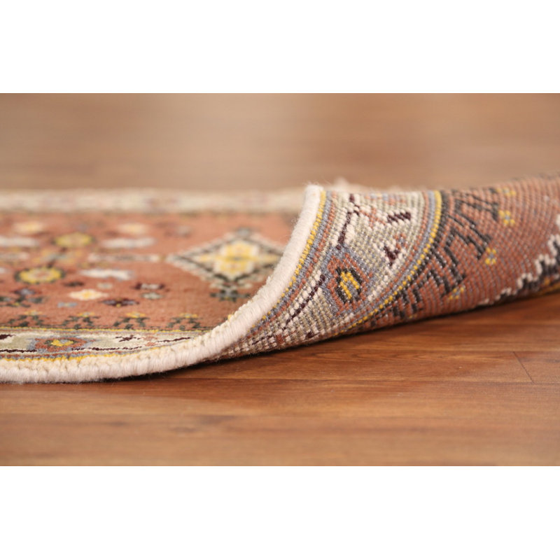 Tapis de couloir indien orange en laine Viss 3 x 8