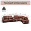 Upholstered 29.2 " Leather Power Reclining Sectional