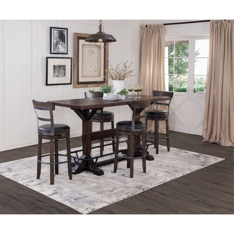 Sunny Designs Homestead Rectangular Pub Table Set, 5 Pieces: Table, 4 Chairs