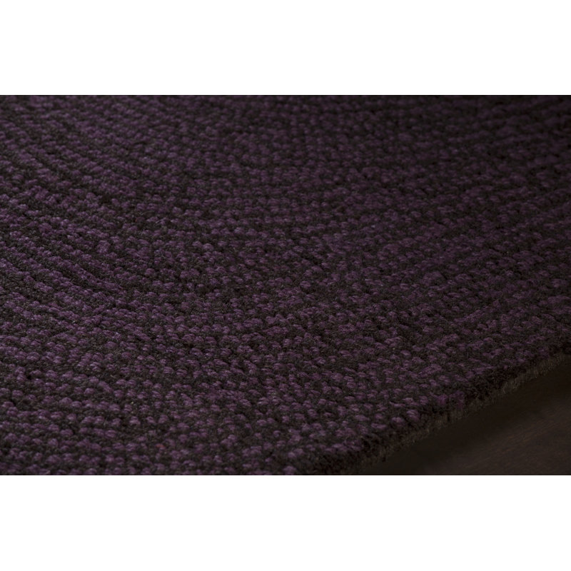 Navyan Gray Area Rug, Black/Purple, Rectangle 5' x 7'6"