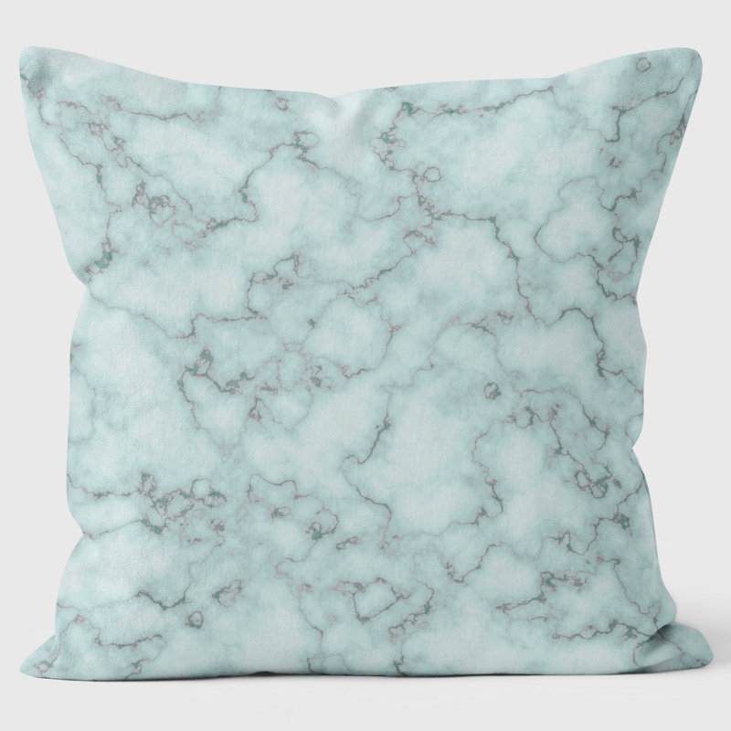 Marbled Texture - Art Print Cushion, Verde
