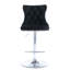 Tabourets de bar en velours noir avec siège réglable et fonction pivotante, base rembourrée moderne pour un îlot de cuisine de pub de maison envoûtant, 2 unités de hauteur-361220001-361220008