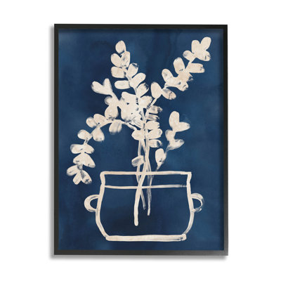 «Blue Plant Herbs Outline», estampe numérique par June Erica Vess