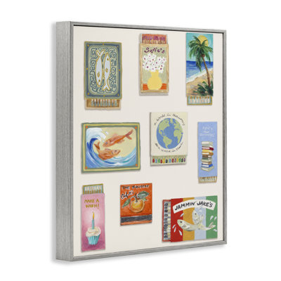 World Matchbox Collection Framed Giclee, design by Lanie Loreth
