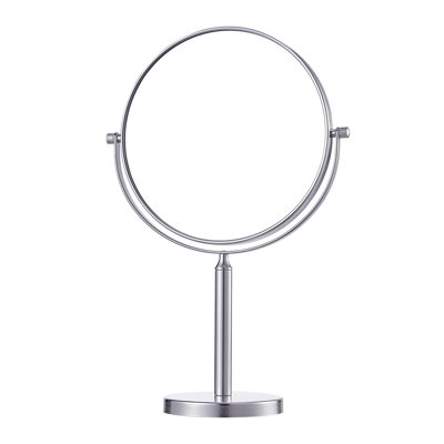 Courtne Aluminum Round Floor Mirror