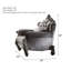 Fauteuil simple en tissu gris classique