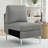 Corduroy Modular Sectional Seat - Removable Back Cushion & Easy Assembly-506243181