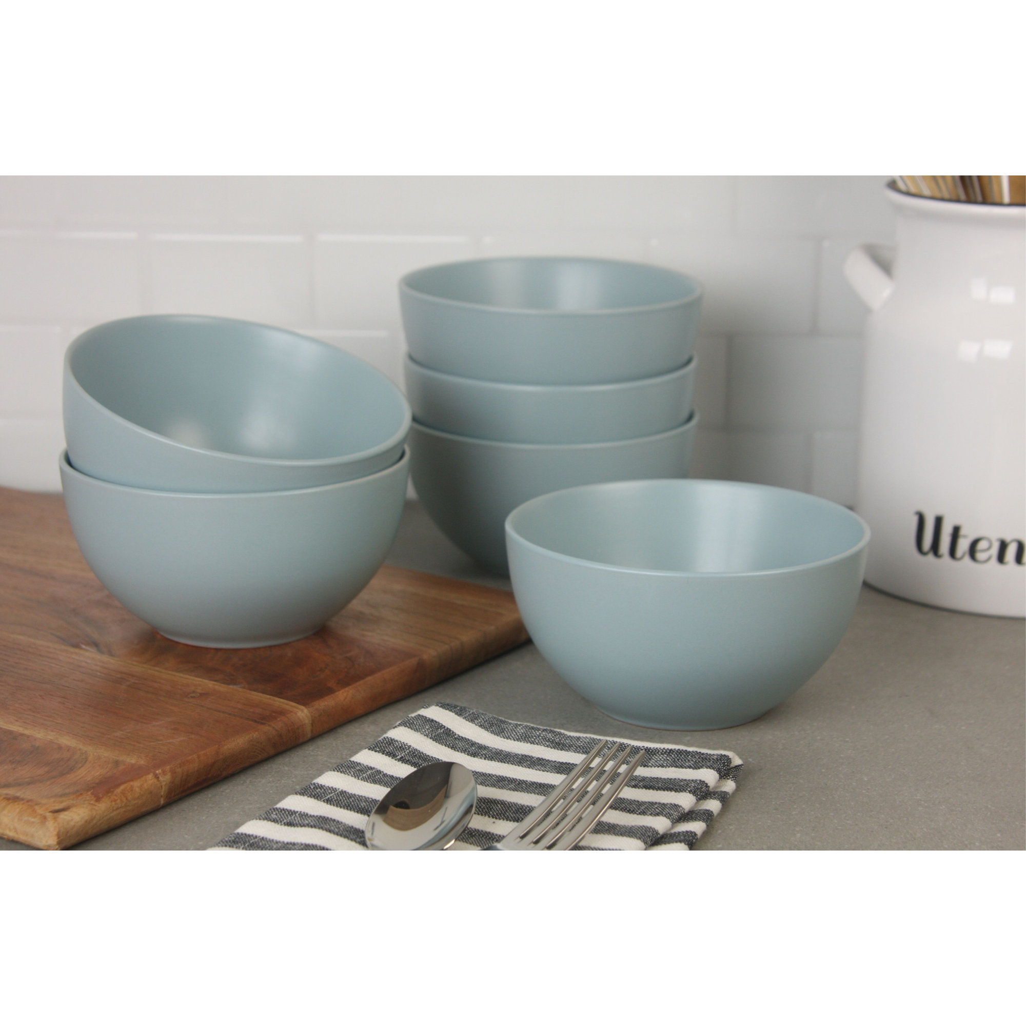 Wazee Matte 16 oz. Cereal Bowl, Mineral Blue