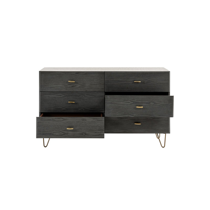 Schock 51'' W 6 - Drawer Dresser, Gray Wash