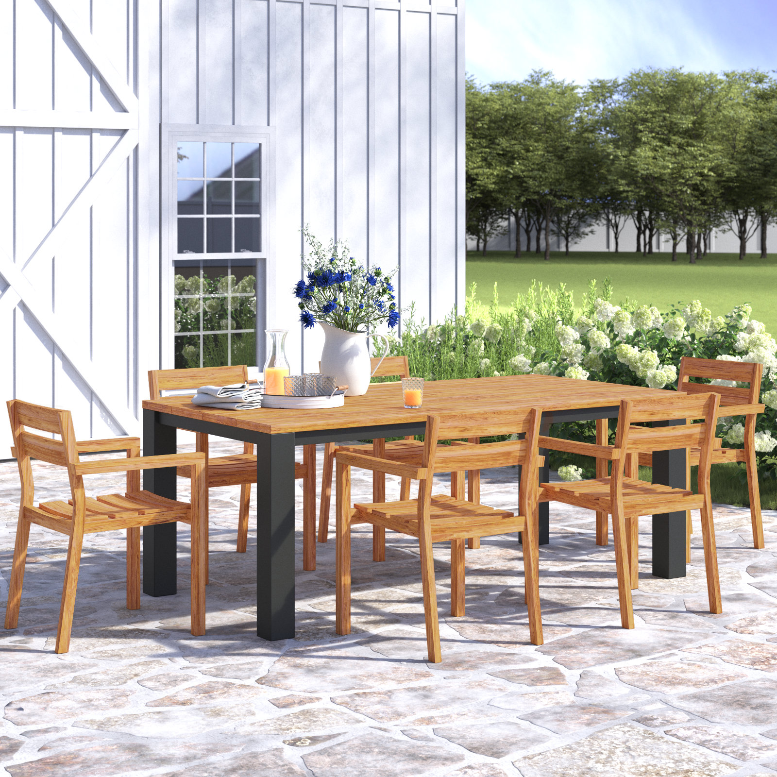 Three Posts™ Morones Rectangular Reclaimed Teak Person Indoor