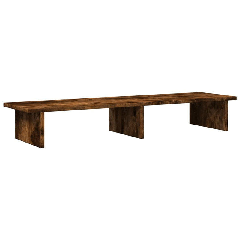 Shiyu Manufactured Wood Monitor Stand, 15cm H x 100cm W x 27cm D, Smoked Oak