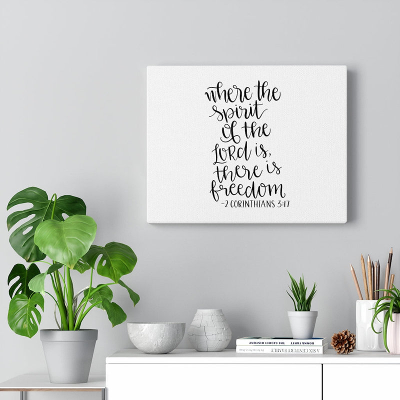Spirit Of The Lord 2 Corinthians 3:17 - Wrapped Canvas Print, 61cm H x 76cm W