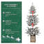 Arbre de Noël floqué avec base scintillante