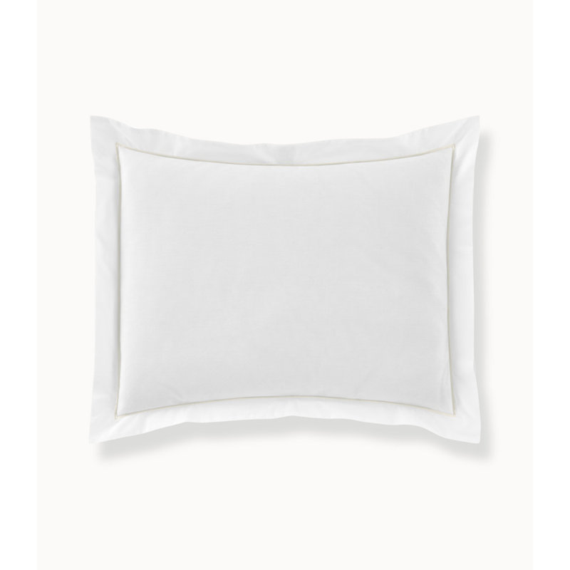 Boutique Percale Sham, Standard/Twin, White/Platinum