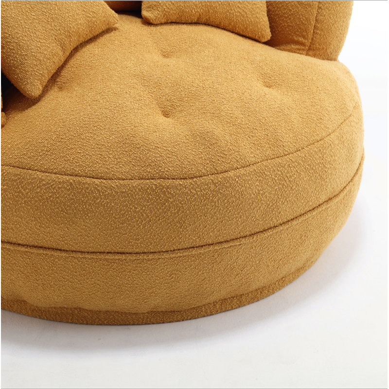 Canapé-lit simple Chenille, Boucle jaune
